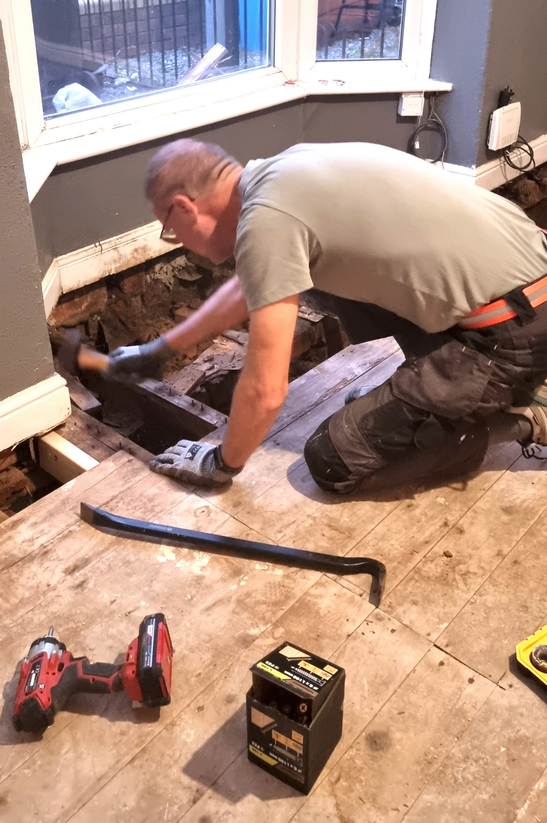 New flooring installation